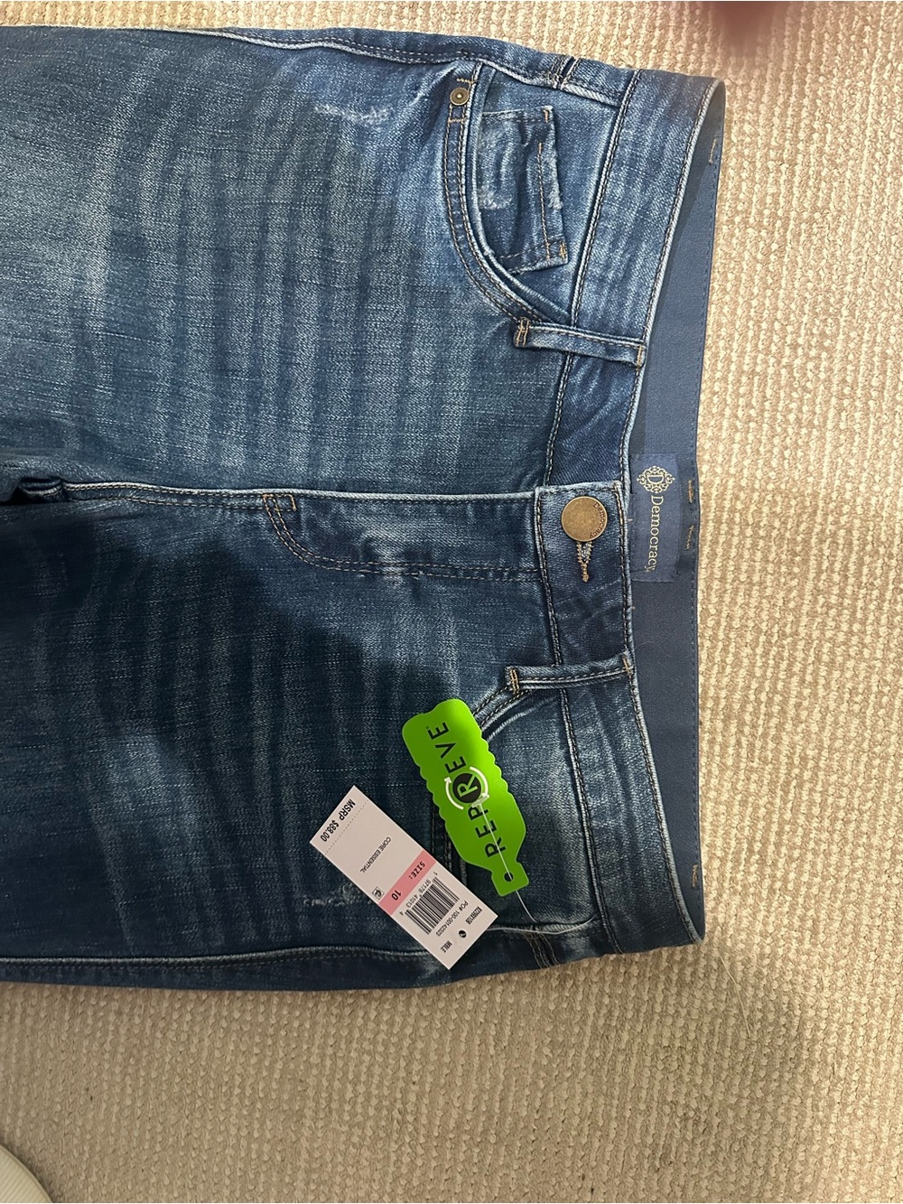 Democracy Women's Straight Leg Jeans in Dark Blue Wash - Picture 3 of 4